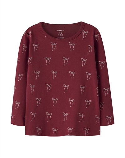 Name it - NMFRi Langarmshirt - Red Dahlia